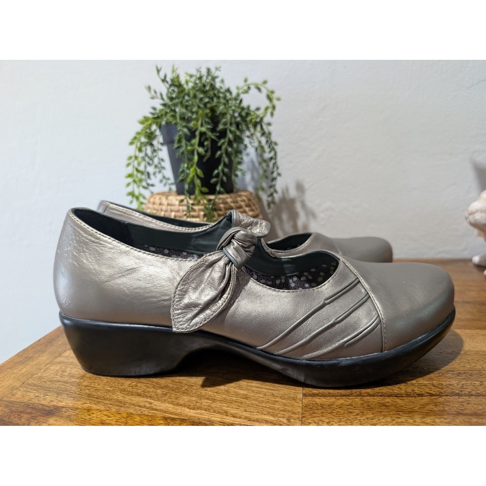 Dansko Black Bow Chunky Sole Mary Jane Leather Womens Platform size EU 41 US 9.5